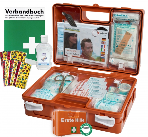 Erste-Hilfe-Koffer M1 KITA nach aktueller DIN/EN 13157 inkl. Hygiene-Gel